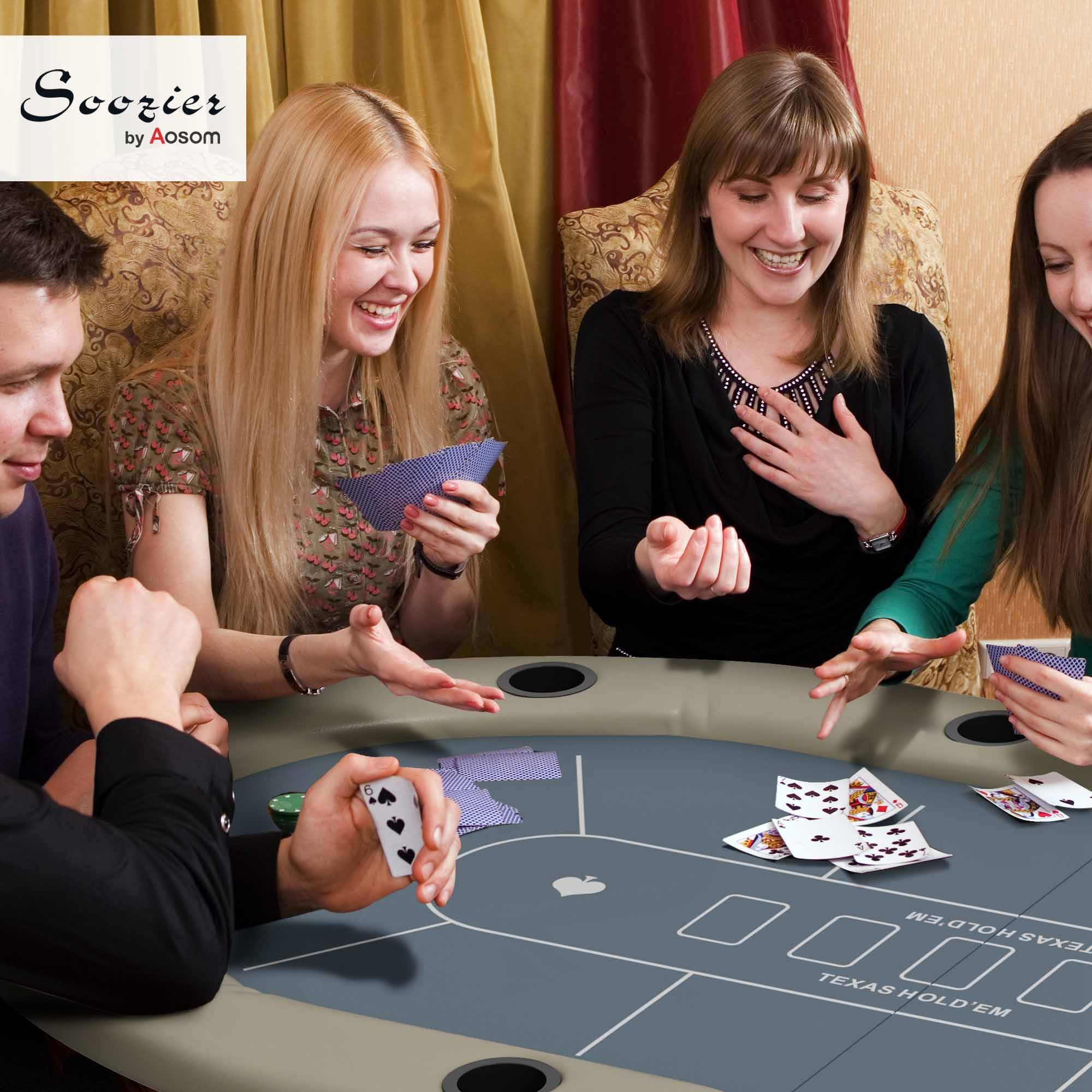 Amazon.com: Soozier Poker Table Foldable, 70